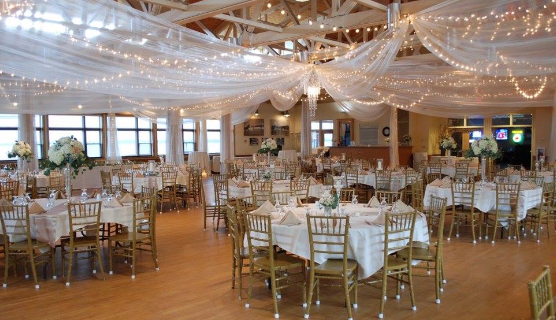 Wedding Reception White and Gold